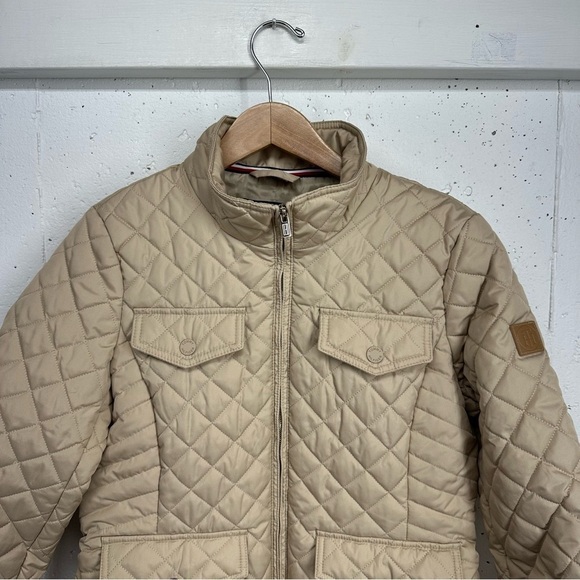Tommy Hilfiger Women's Size Medium Beige Diamond Quilted Barn Jacket - Picture 4 of 16